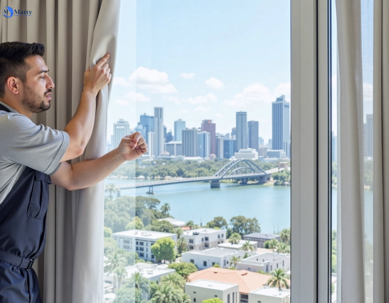 Professional curtain steam cleaning service acacia-ridge QLD by Matty Curtain Cleaning