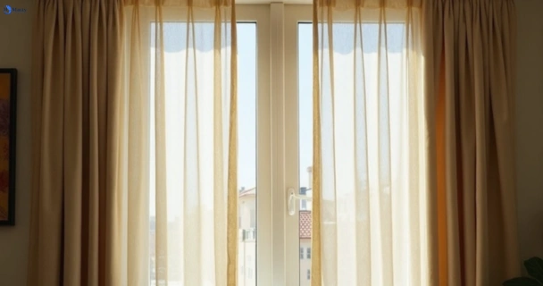 Dull dusty drapes in acacia-ridge before professional cleaning